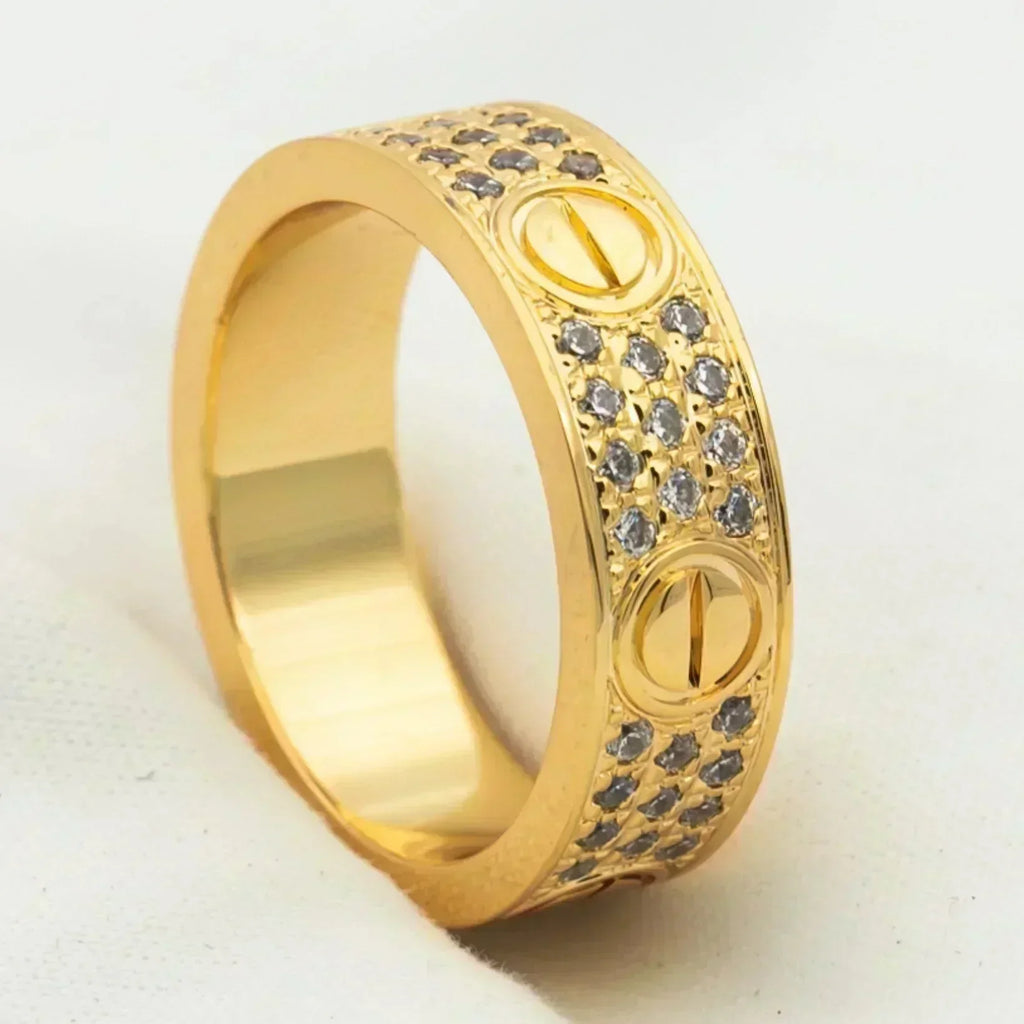 CARTIER LOVE RING 5.5MM DIAMONDS PAVED
