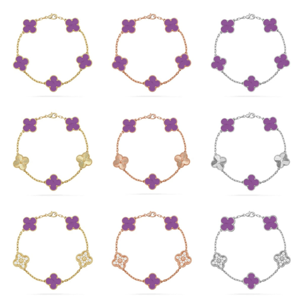 VCA CLOVER 5 MOTIF VIOLET BRACELET COLLECTION