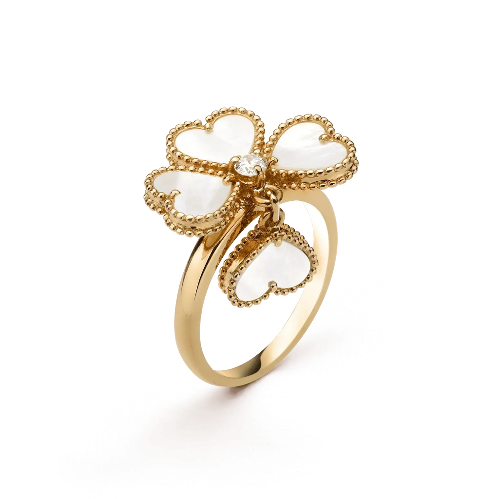 VCA SWEET CLOVER WHITE MOP RING