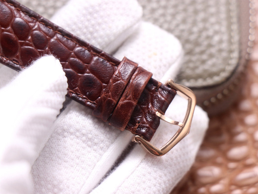 CARTIER TANK SOLO XI W5200026 ROSE GOLD CASE BROWN LEATHER STRAP