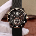 CARTIER CALIBRE DIVER 42 AUTOMATIC BLACK CASE BLACK DIAL
