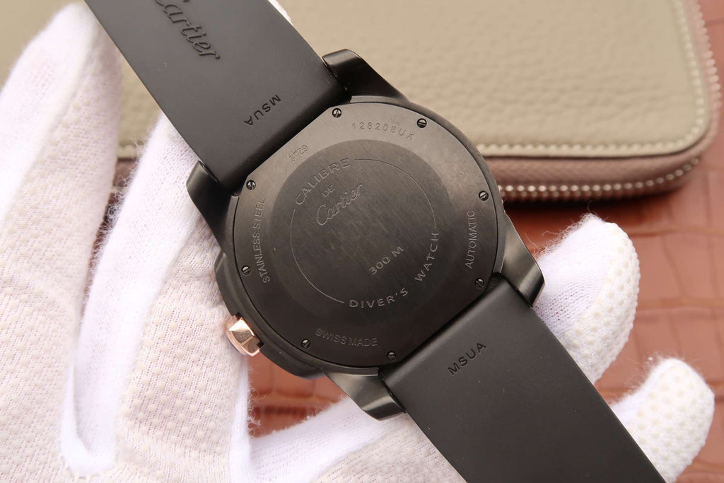 CARTIER CALIBRE DIVER 42 AUTOMATIC BLACK CASE BLACK DIAL