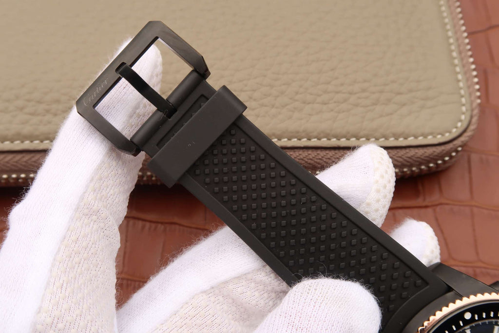 CARTIER CALIBRE DIVER 42 AUTOMATIC BLACK CASE BLACK DIAL