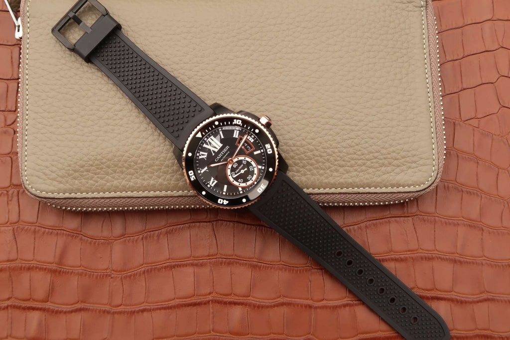 CARTIER CALIBRE DIVER 42 AUTOMATIC BLACK CASE BLACK DIAL