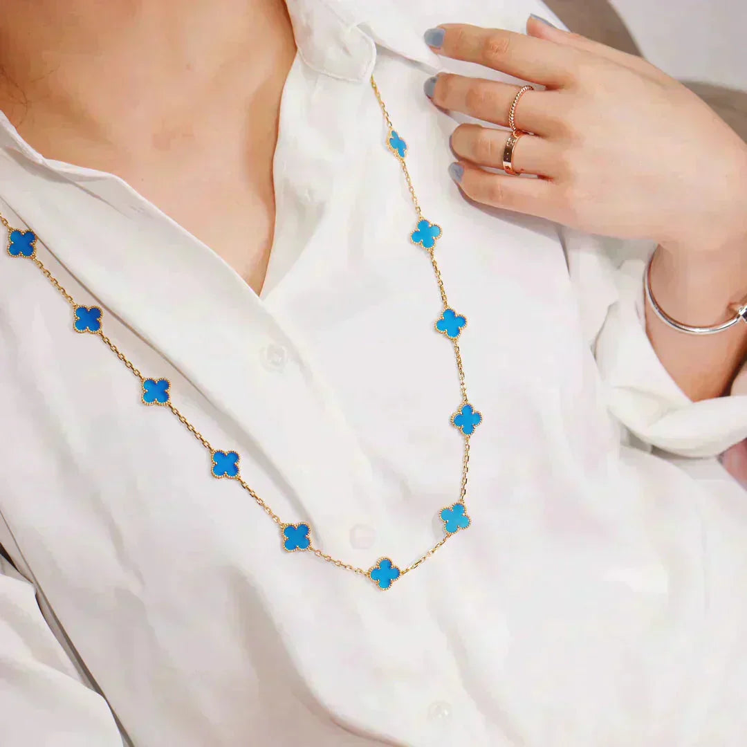 VCA CLOVER 20 MOTIFS TURQUOISE GOLD