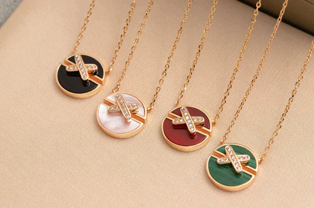 CHAUMET JEUX DE ROSE GOLD DIAMOND NECKLACE