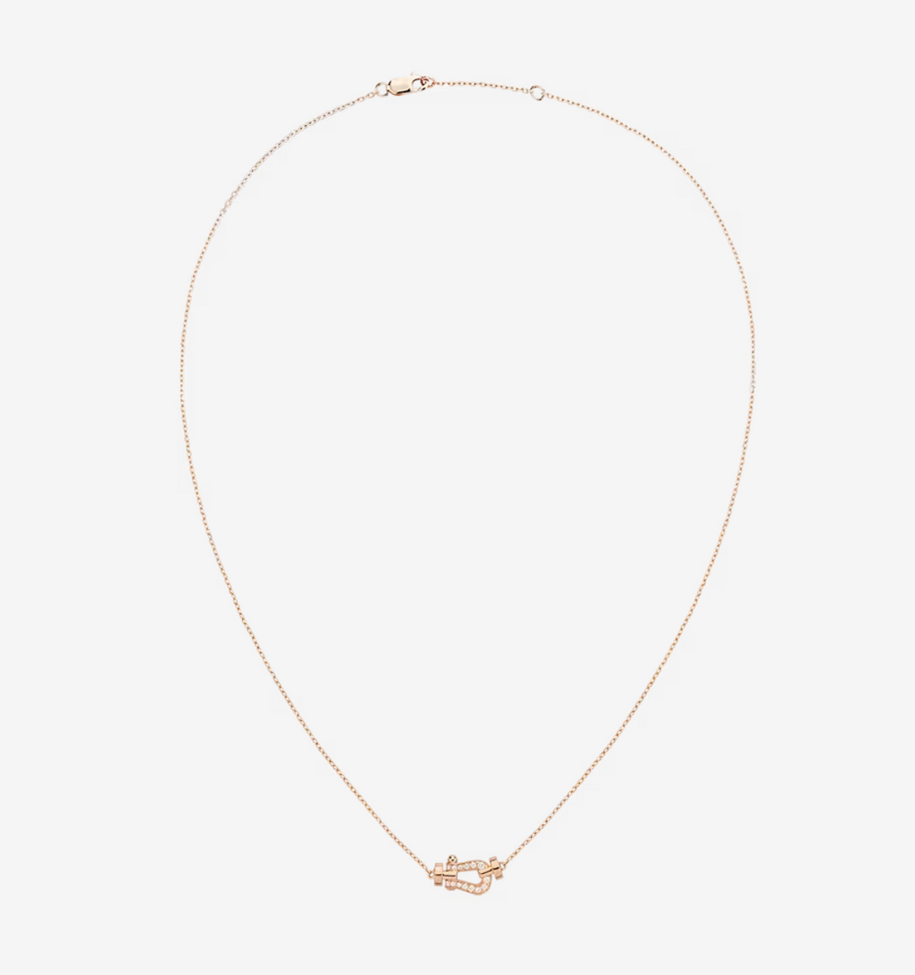 FRED FORCE 10 DIAMOND PINK GOLD NECKLACE MINI MODEL