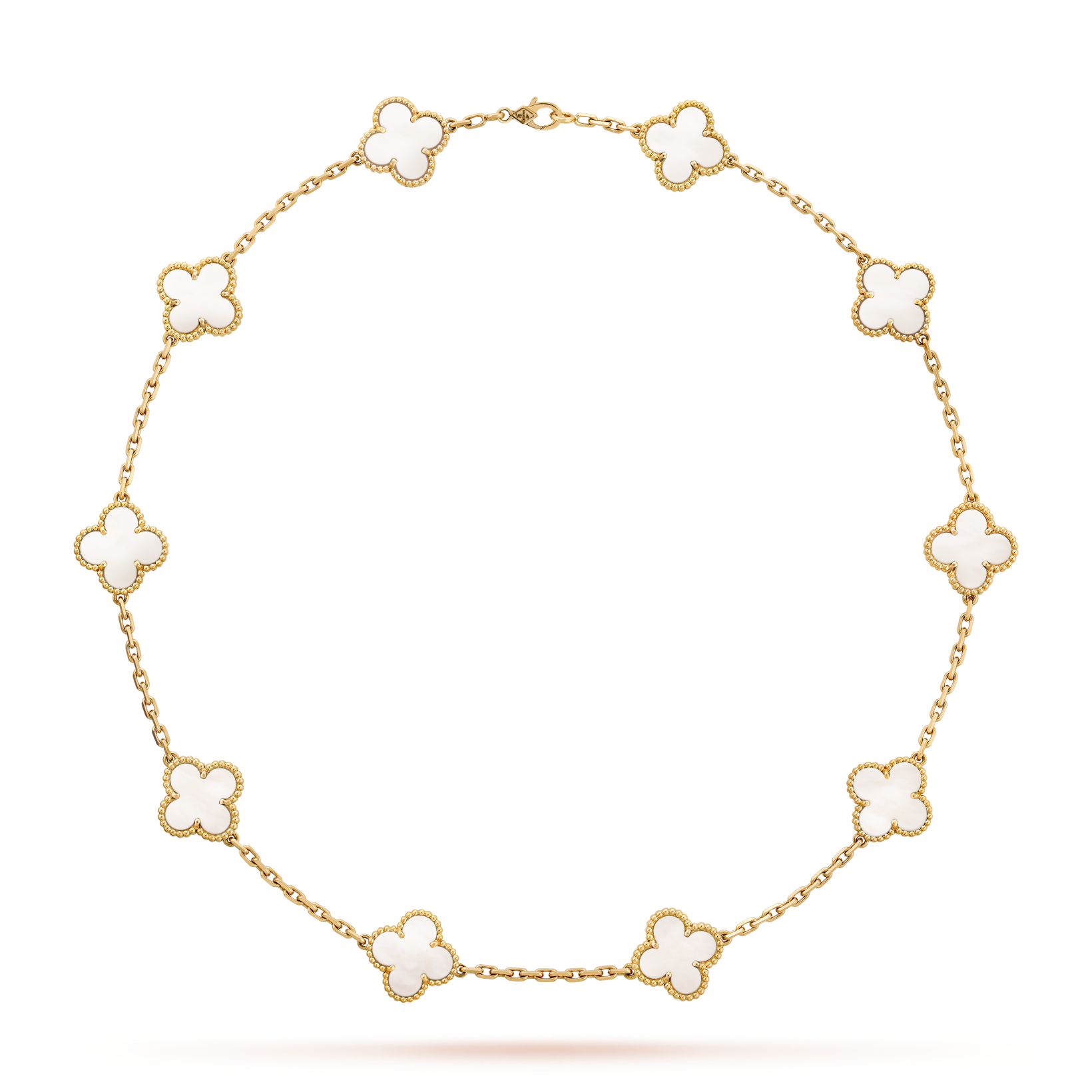 VCA CLOVER 10 MOTIFS WHITE MOTHER OF PEARL NECKLACE