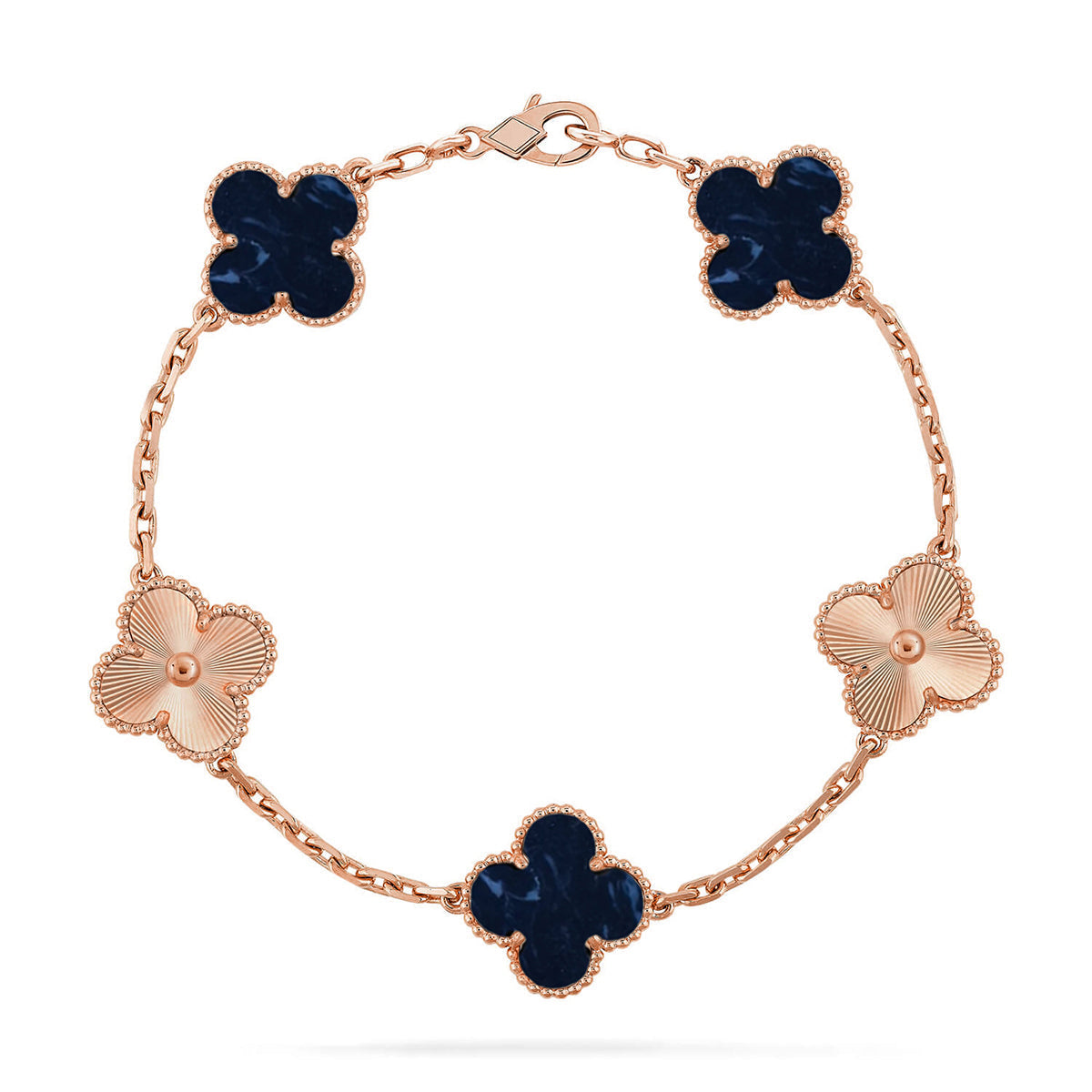 VCA CLOVER 5 MOTIF PIETERSITE BRACELET COLLECTION