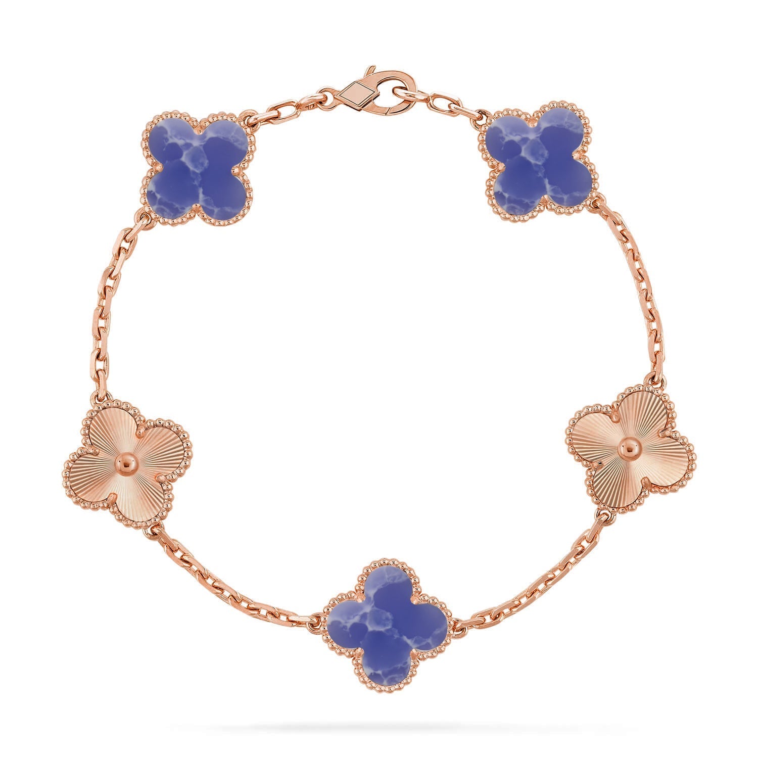 VCA CLOVER 5 MOTIF BLUE VEINS BRACELET COLLECTION