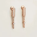 HERMES CHAINE CHAOS DIAMOND DROP EARRINGS