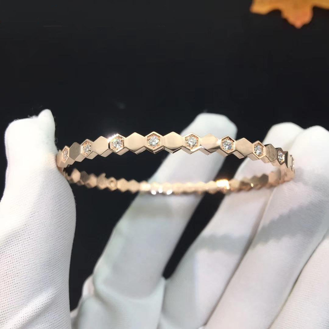 CHAUMET BEE LOVE PINK GOLD DIAMOND BRACELET
