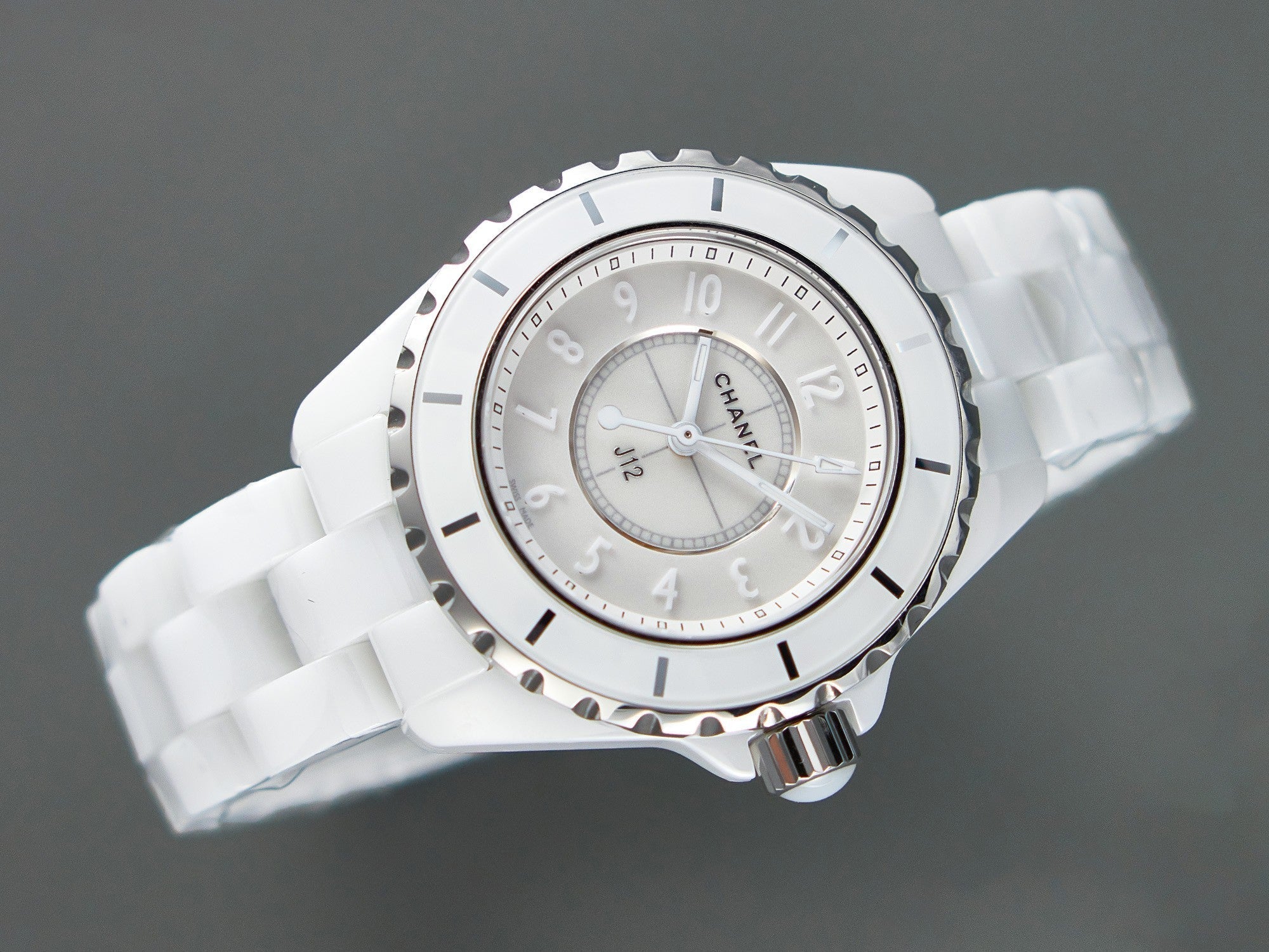 CHANEL J12 Quartz White Ceramic White Numerals White Dial