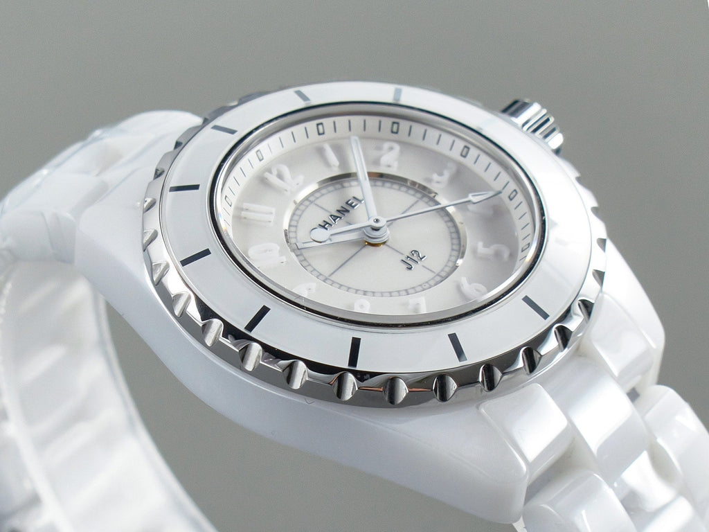 CHANEL J12 Quartz White Ceramic White Numerals White Dial
