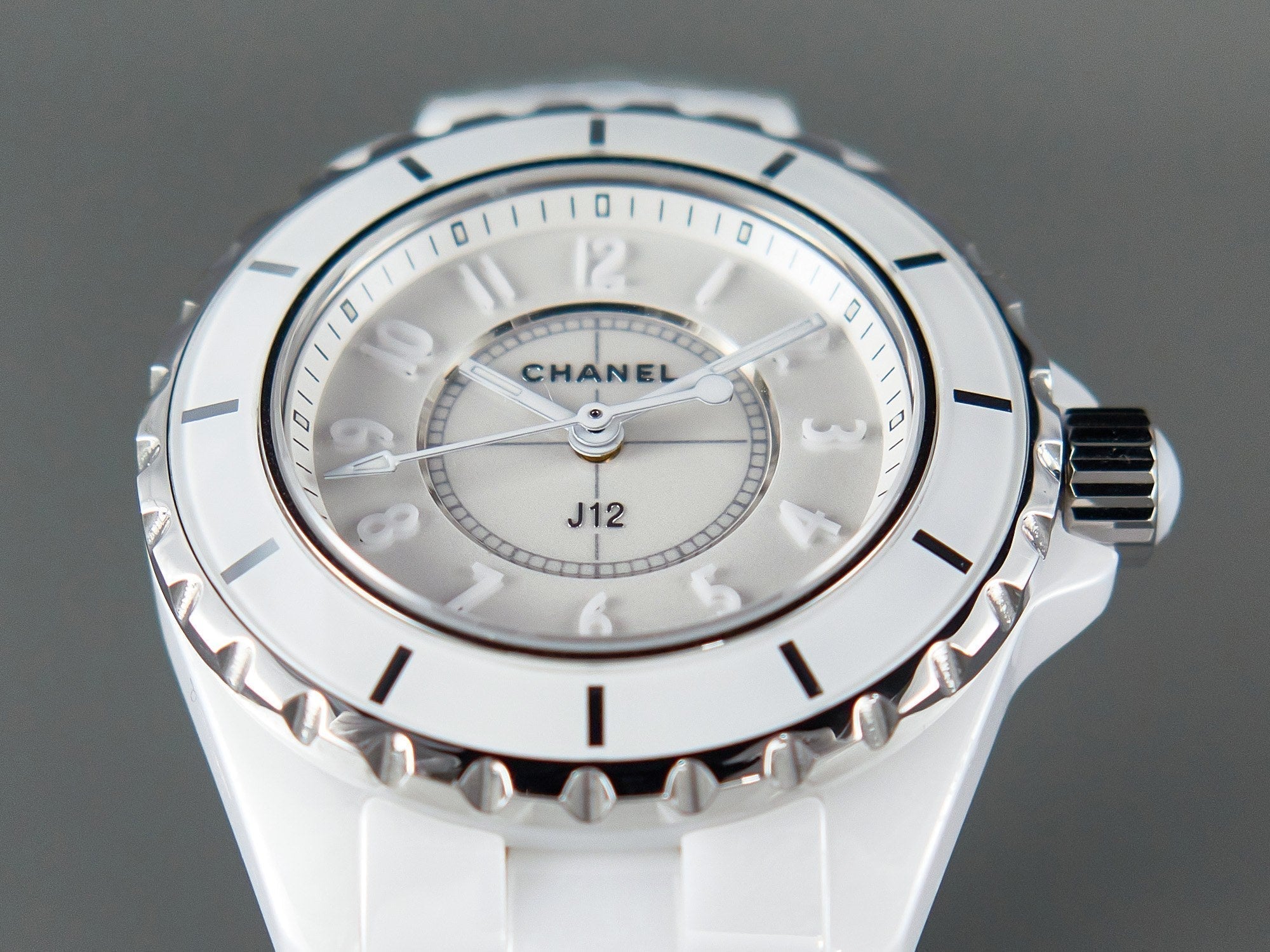 CHANEL J12 Quartz White Ceramic White Numerals White Dial