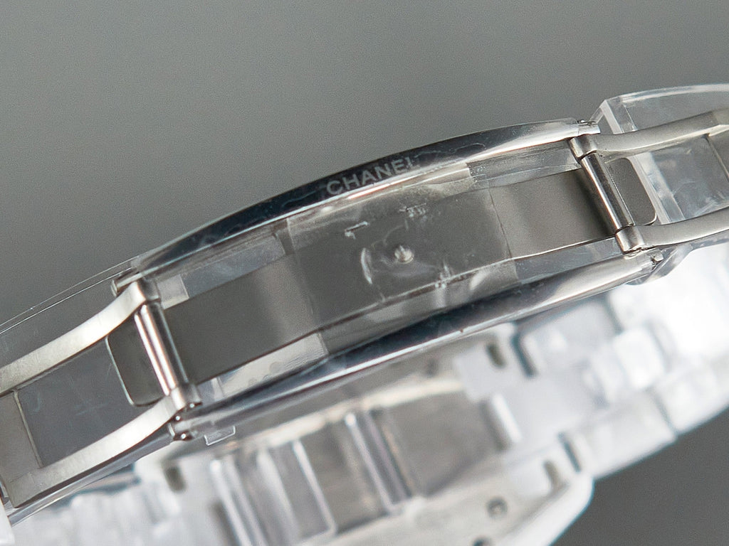 CHANEL J12 Date Quartz White Ceramic Blue Numerals White Dial