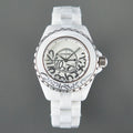 CHANEL J12 Date Quartz White Ceramic Stainless Graffiti Limited
