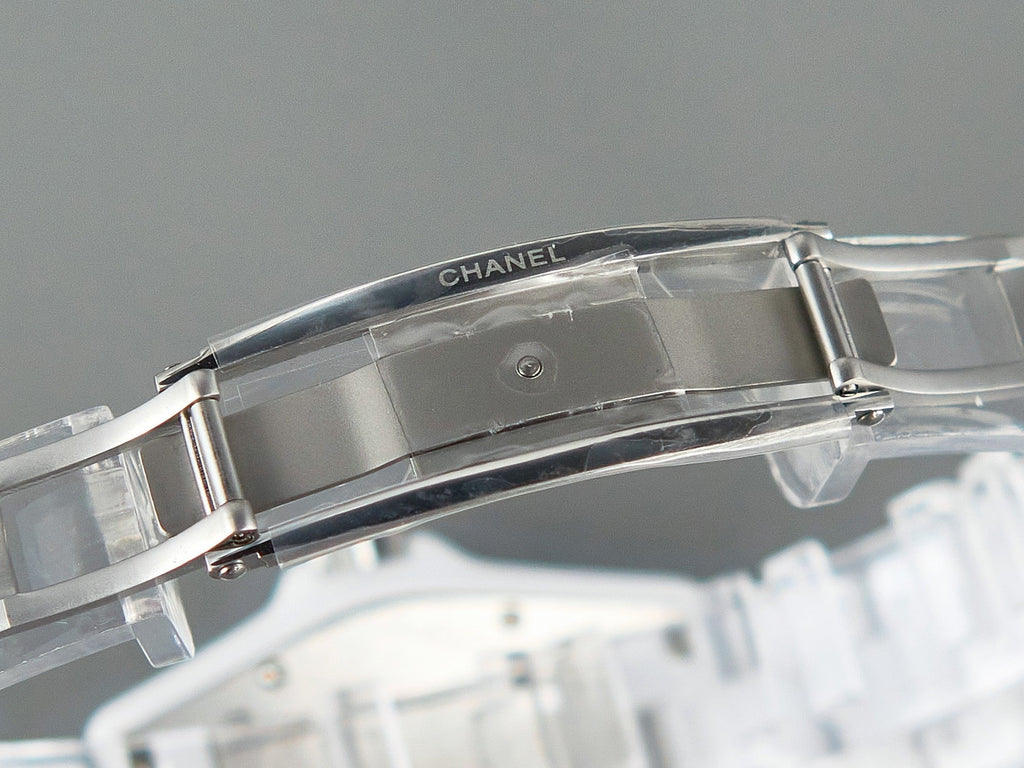 CHANEL J12 Date Quartz White Ceramic Stainless Graffiti Limited