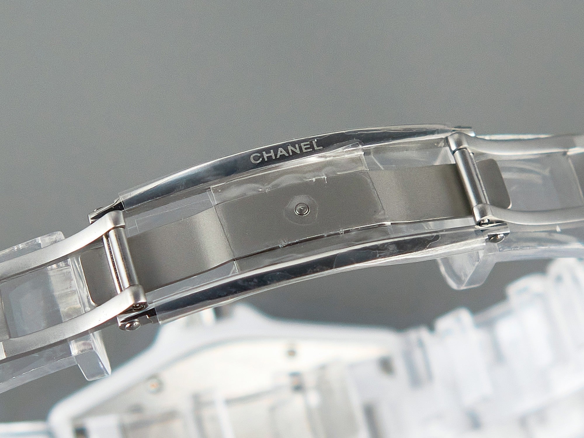 CHANEL J12 Date Quartz White Ceramic Stainless Graffiti Limited