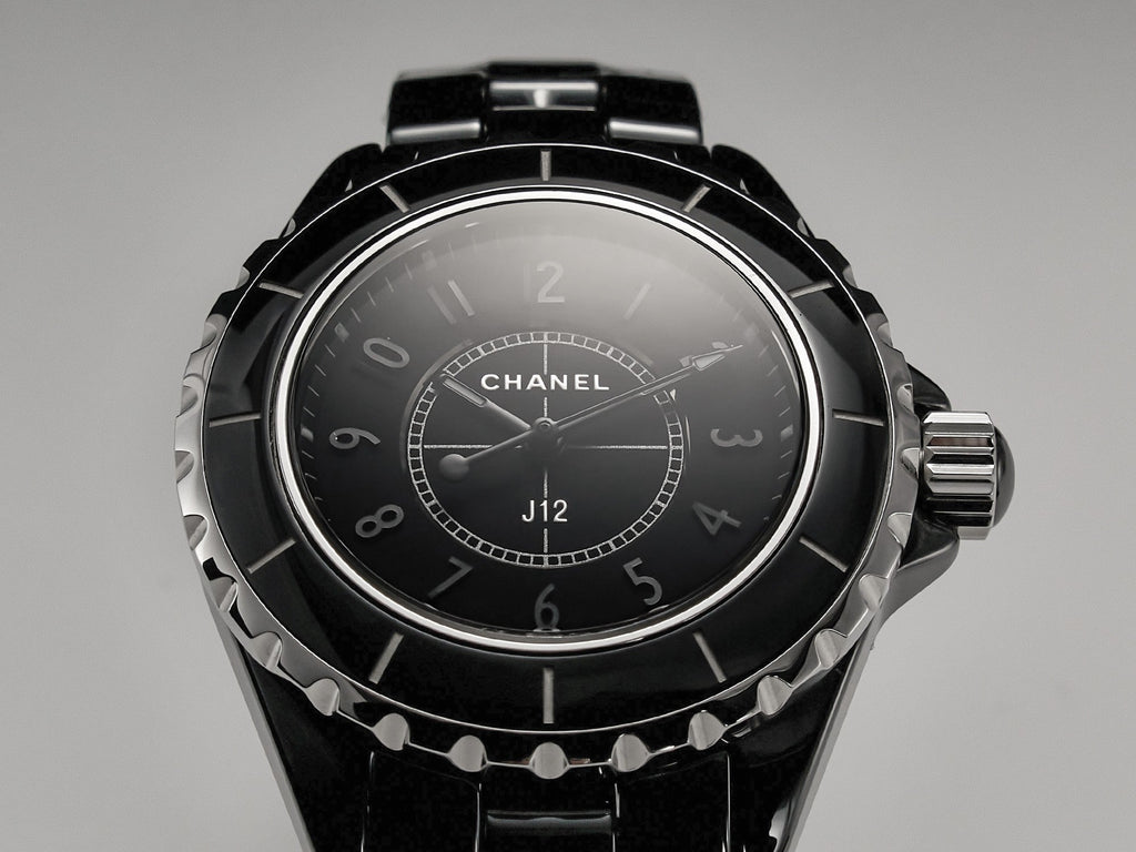 CHANEL J12 Quartz Black Ceramic Black Numerals Black Dial