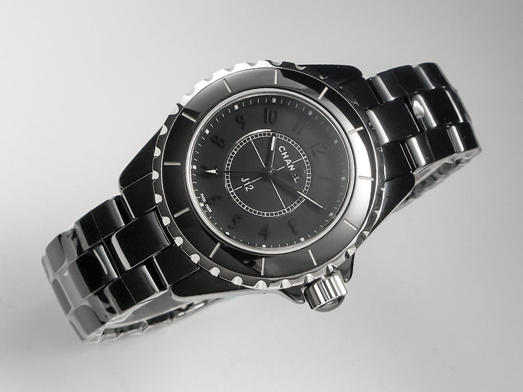 CHANEL J12 Quartz Black Ceramic Black Numerals Black Dial