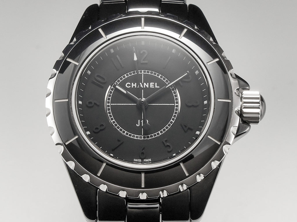 CHANEL J12 Quartz Black Ceramic Black Numerals Black Dial