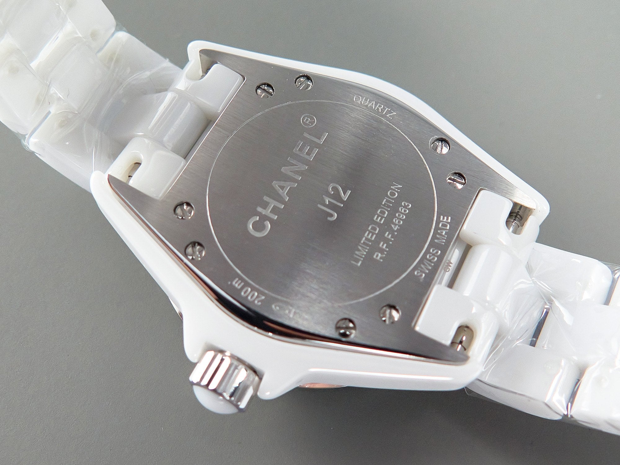 CHANEL J12 Date Quartz White Ceramic Stainless Graffiti Limited