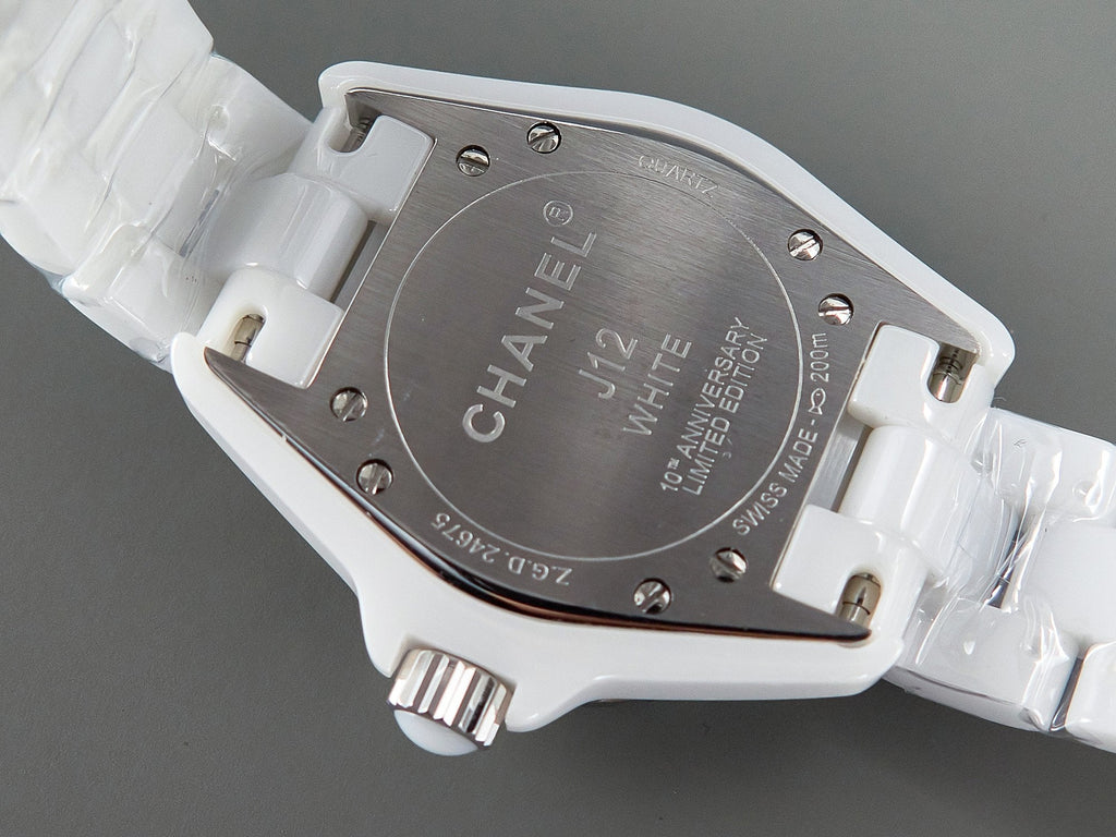 CHANEL J12 Quartz White Ceramic White Numerals White Dial