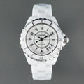 CHANEL J12 Date Automatic White Ceramic Black Numerals White Dial