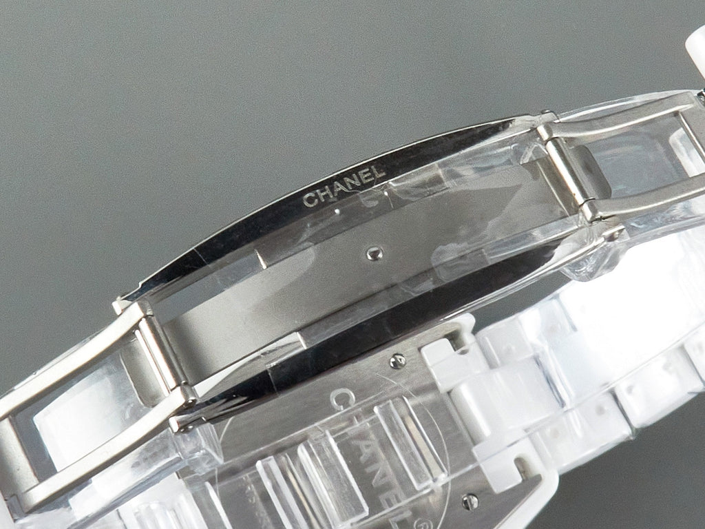 CHANEL J12 Date Automatic White Ceramic Black Numerals White Dial