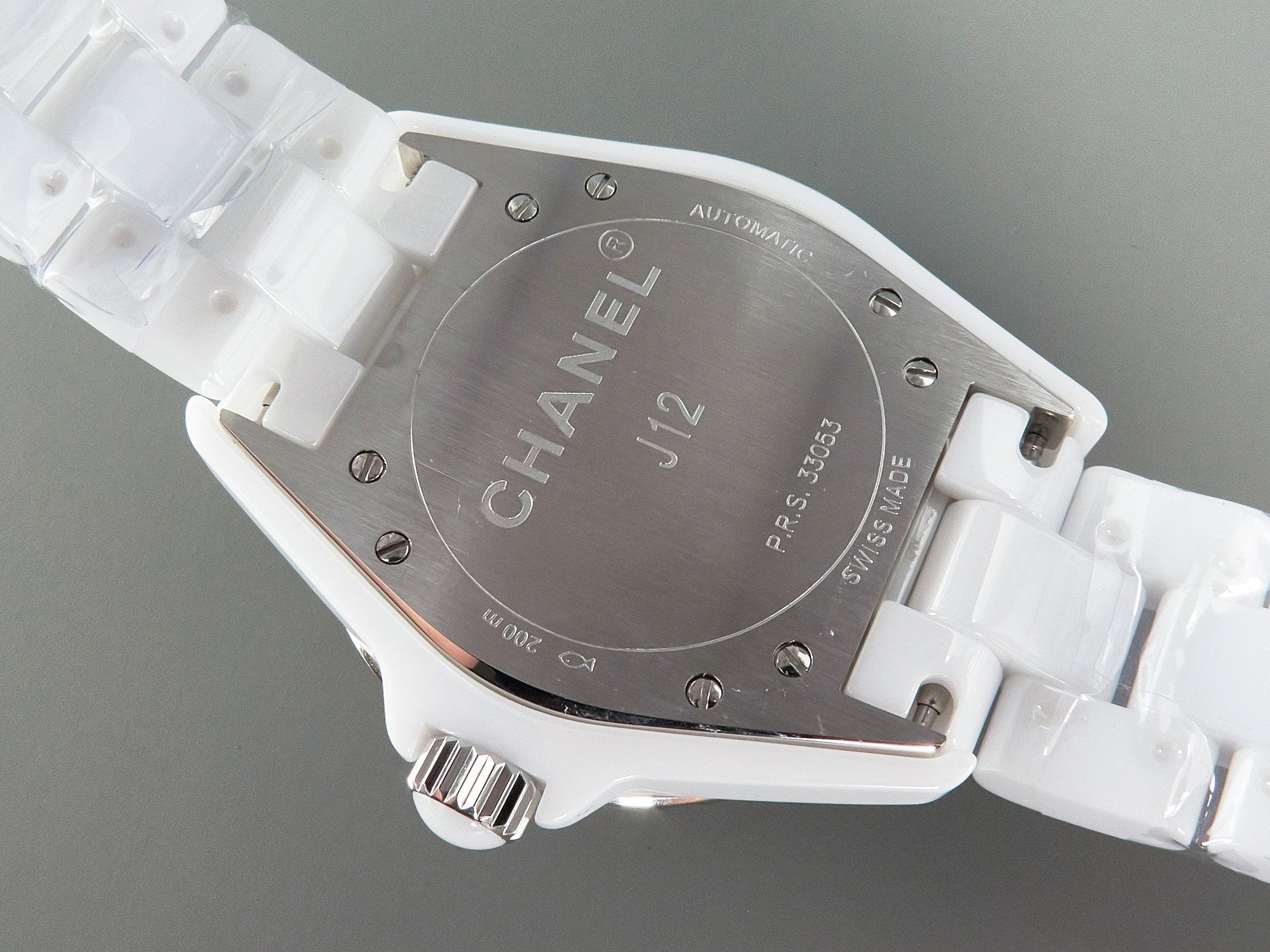 CHANEL J12 Date Automatic White Ceramic Black Numerals White Dial