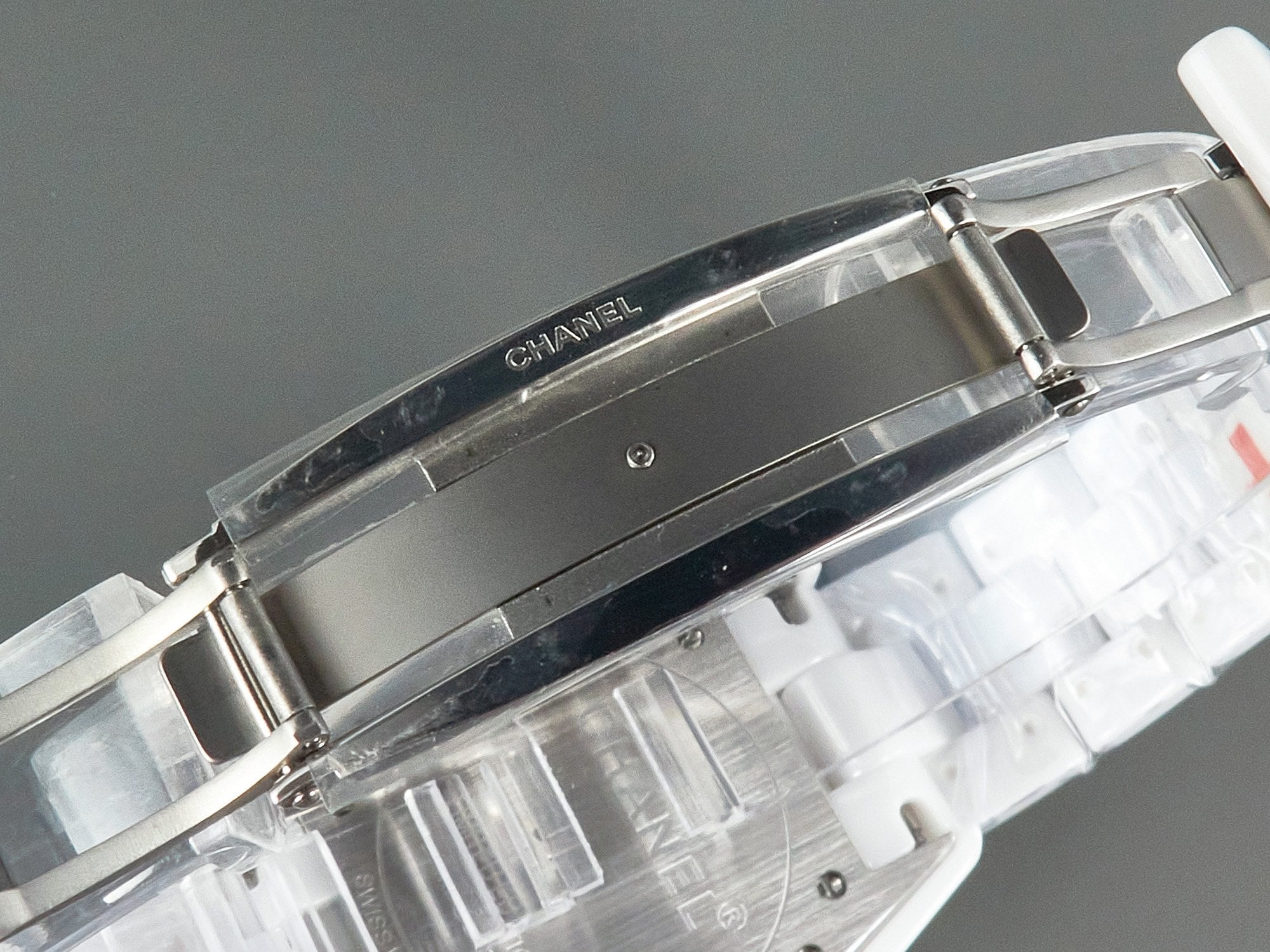 CHANEL J12 Date Automatic White Ceramic Blue Numerals White Dial