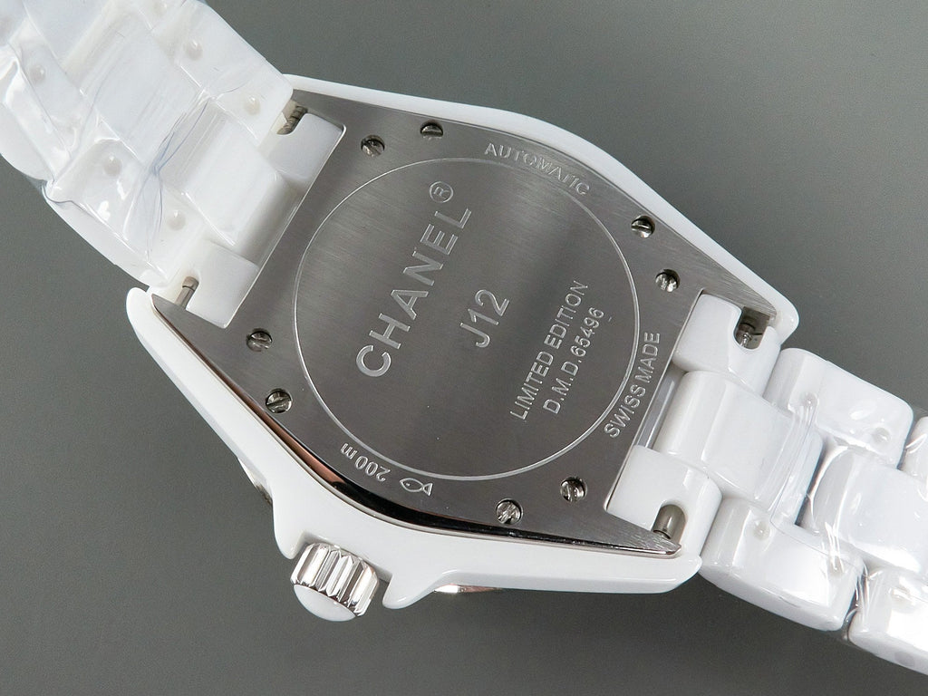 CHANEL J12 Date 38mm Automatic White Ceramic Stainless Graffiti Limited
