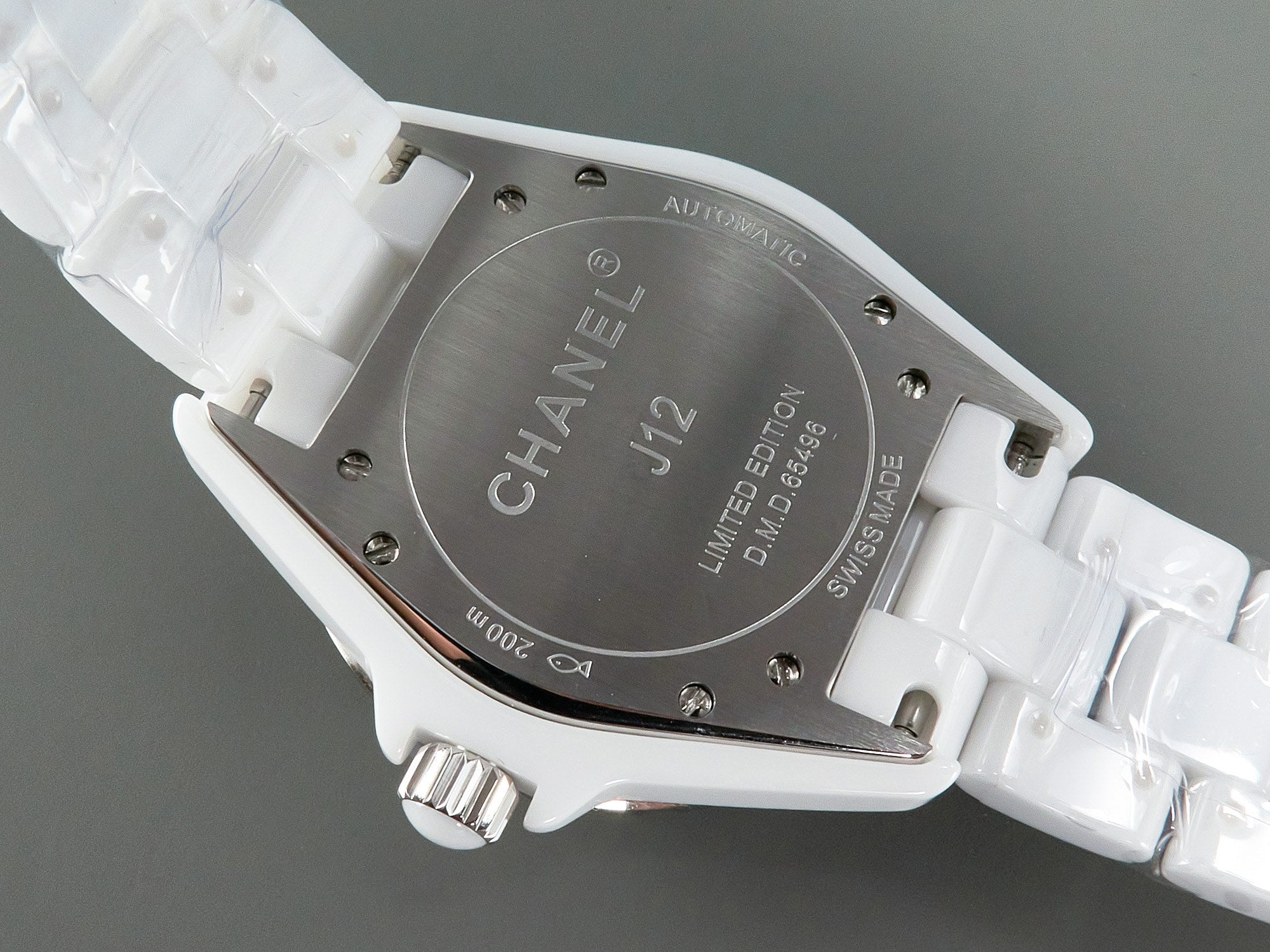 CHANEL J12 Date 38mm Automatic White Ceramic Stainless Graffiti Limited