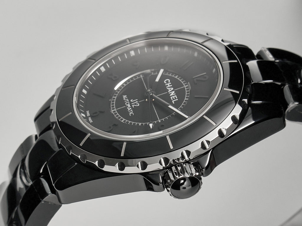 CHANEL J12 Automatic Black Ceramic Black Numerals Black Dial Black Steel Hands