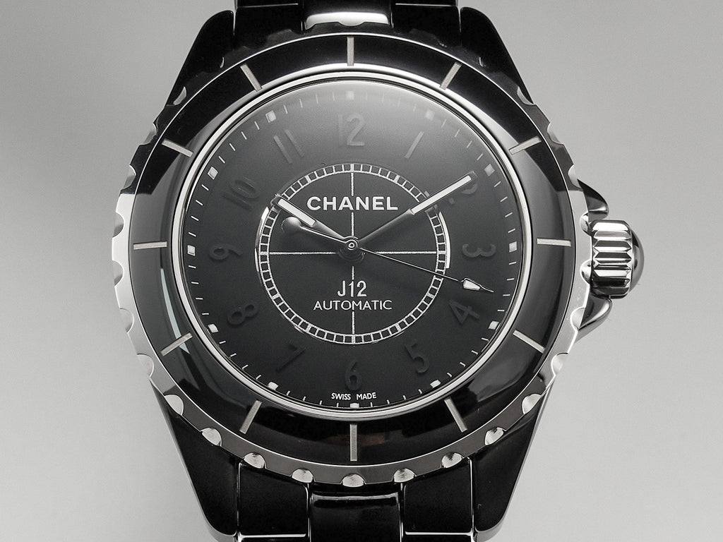 CHANEL J12 Automatic Black Ceramic Black Numerals Black Dial Black Steel Hands