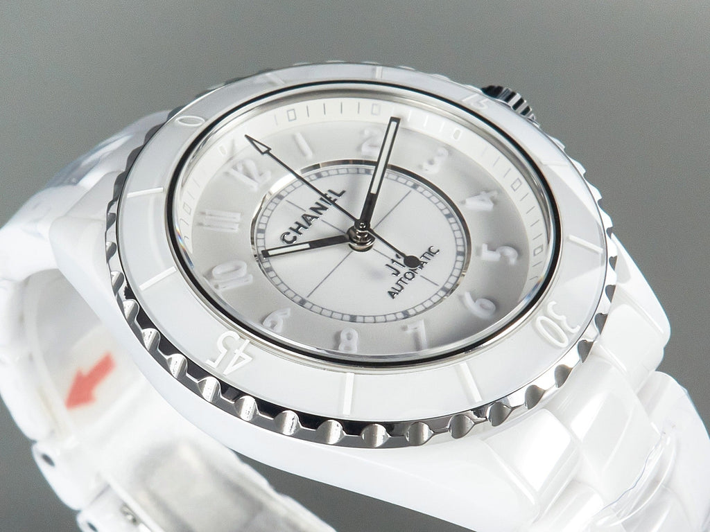 CHANEL J12 Automatic White Ceramic White Numerals Black White Hands White Dial