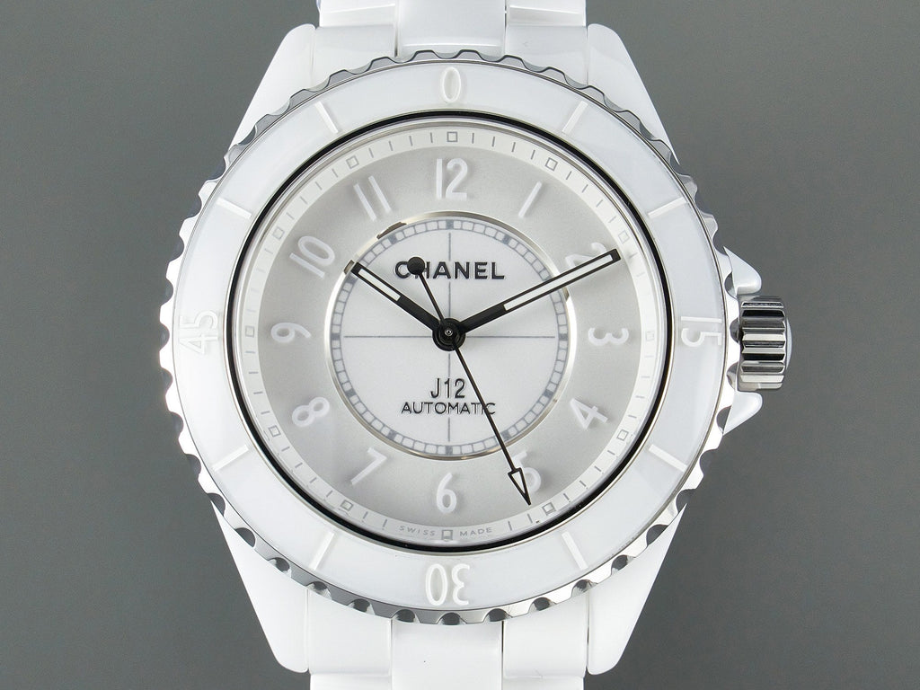 CHANEL J12 Automatic White Ceramic White Numerals Black White Hands White Dial