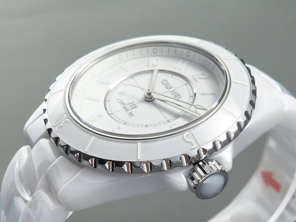 CHANEL J12 Automatic White Ceramic White Numerals Black White Hands White Dial