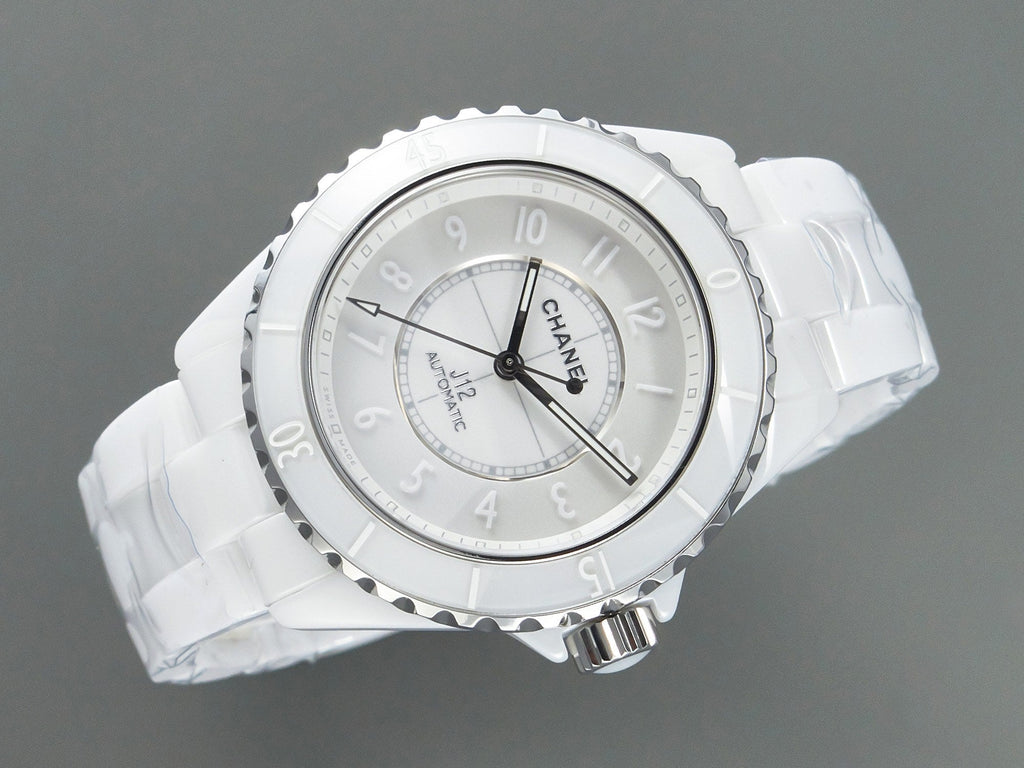 CHANEL J12 Automatic White Ceramic White Numerals Black White Hands White Dial
