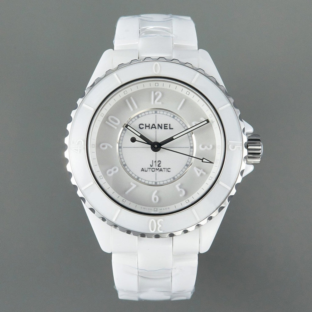 CHANEL J12 Automatic White Ceramic White Numerals Black White Hands White Dial