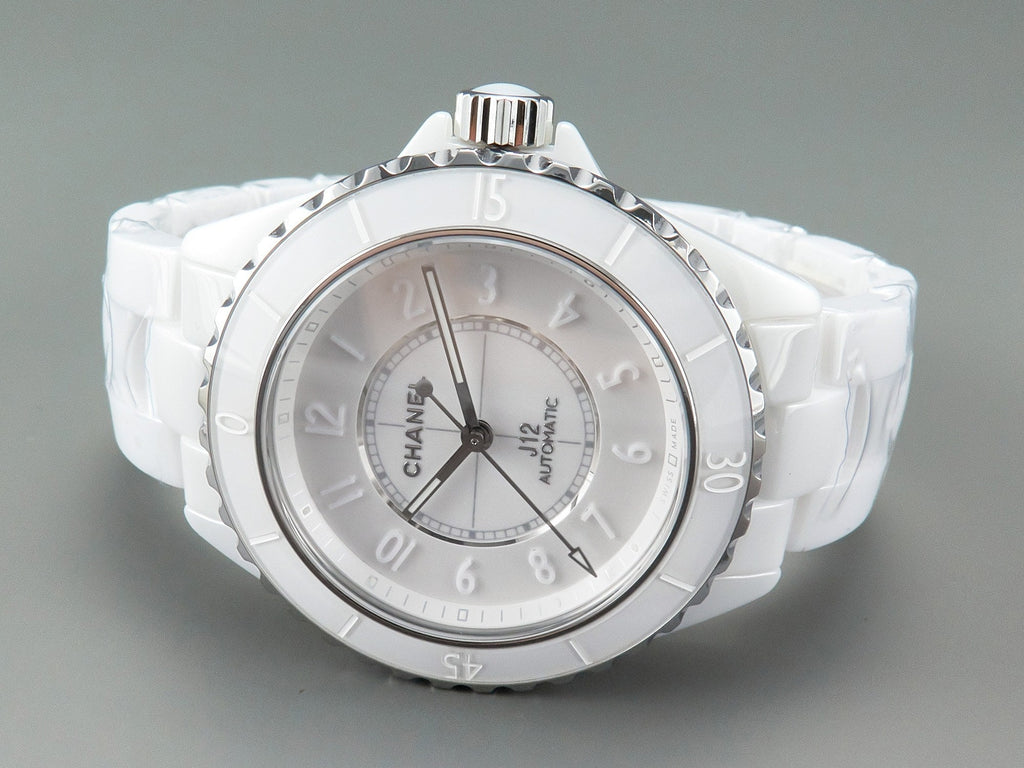 CHANEL J12 Automatic White Ceramic White Numerals Black White Hands White Dial