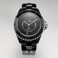 CHANEL J12 Automatic Black Ceramic Black Numerals Black Dial White Steel Hands