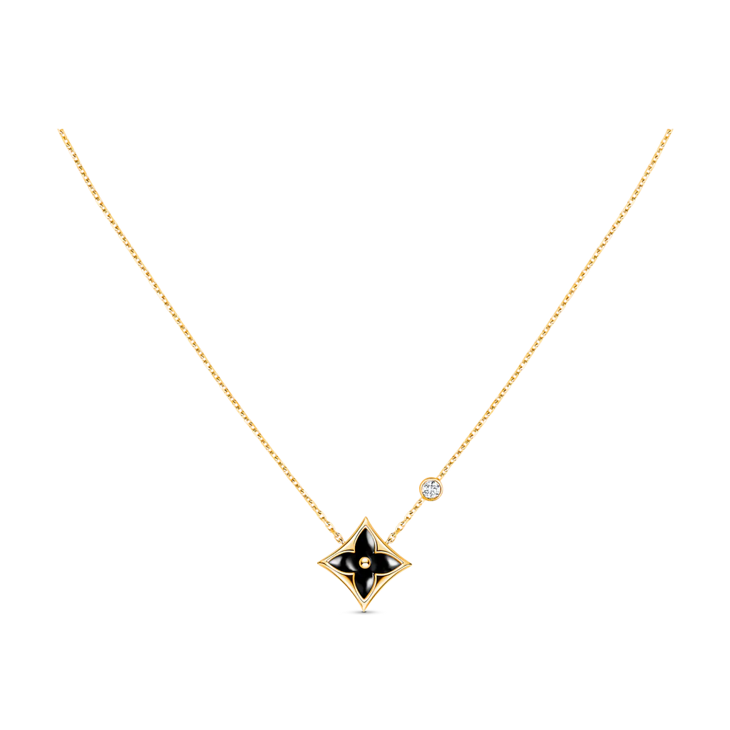 LOUIS VUITTON STAR BLACK MOP NECKLACE