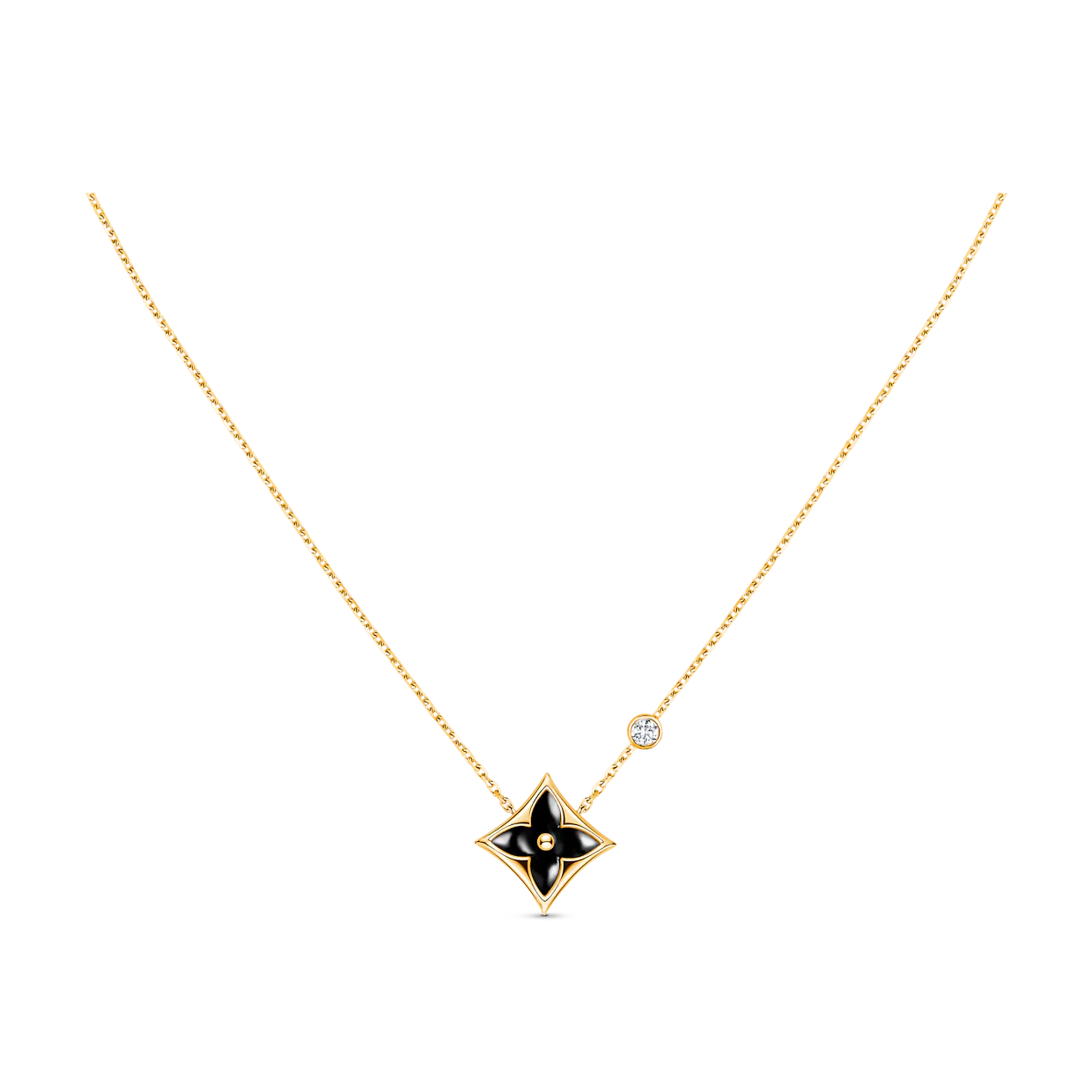 LOUIS VUITTON STAR BLACK MOP NECKLACE