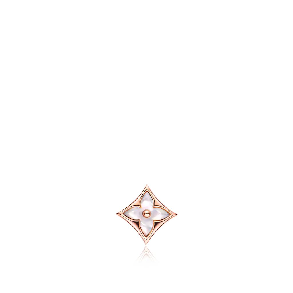 LOUIS VUITTON STAR MOP PINK GOLD EARRINGS