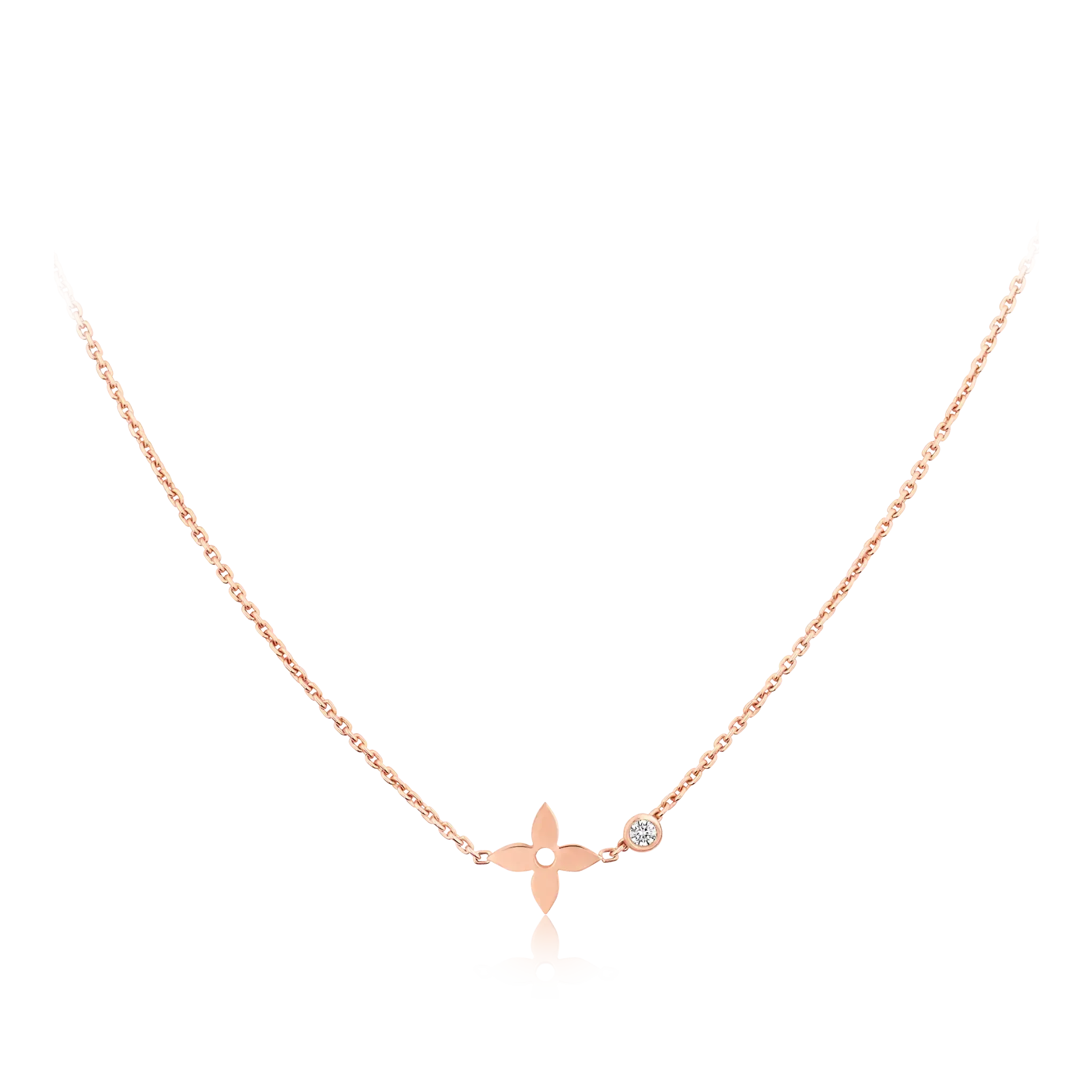 LOUIS VUITTON BLOSSOM PENDANT PINK GOLD AND DIAMOND