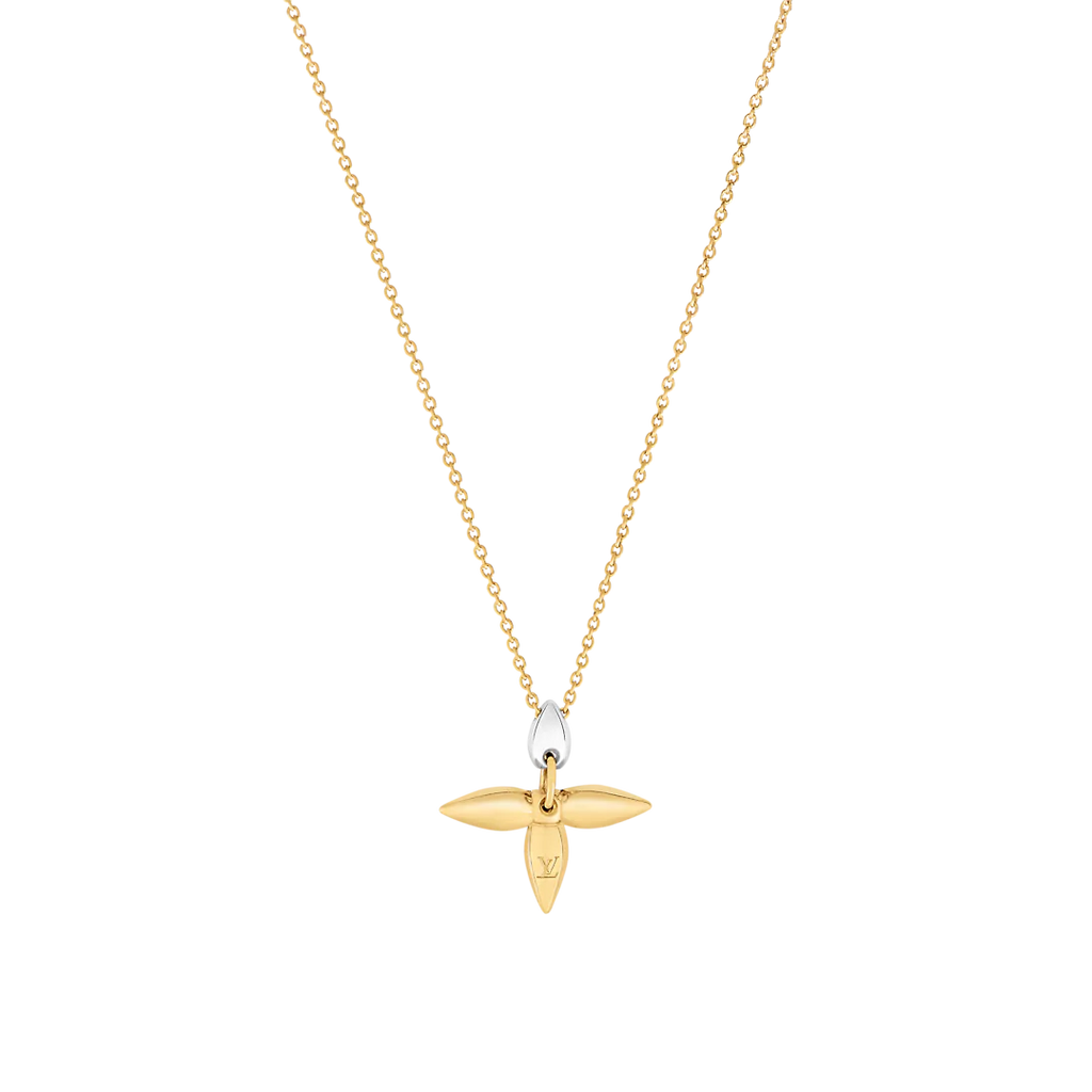 LOUIS VUITTON LOUISETTE PEDANT GOLD NECKLACE