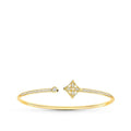 LOUIS VUITTON IDYLLE GOLD OPEN BRACELET DIAMOND PAVED