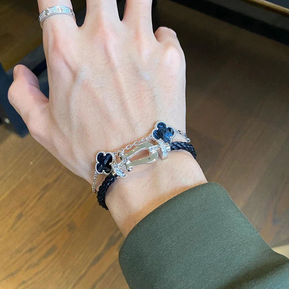 VCA CLOVER 5 MOTIF PIETERSITE BRACELET COLLECTION